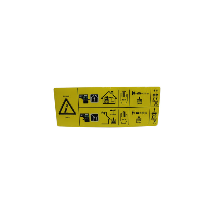 1296299GT - DECAL, DANGER, MAX CAPACITY 272KG, SIDE FORCE 200/400N
