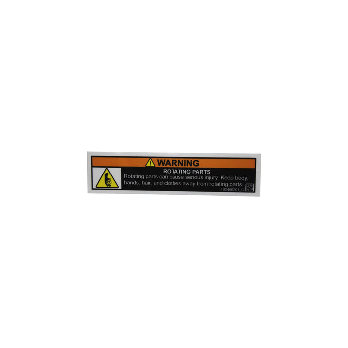 102460201 - DECAL, WARNING-ROTATING PARTS
