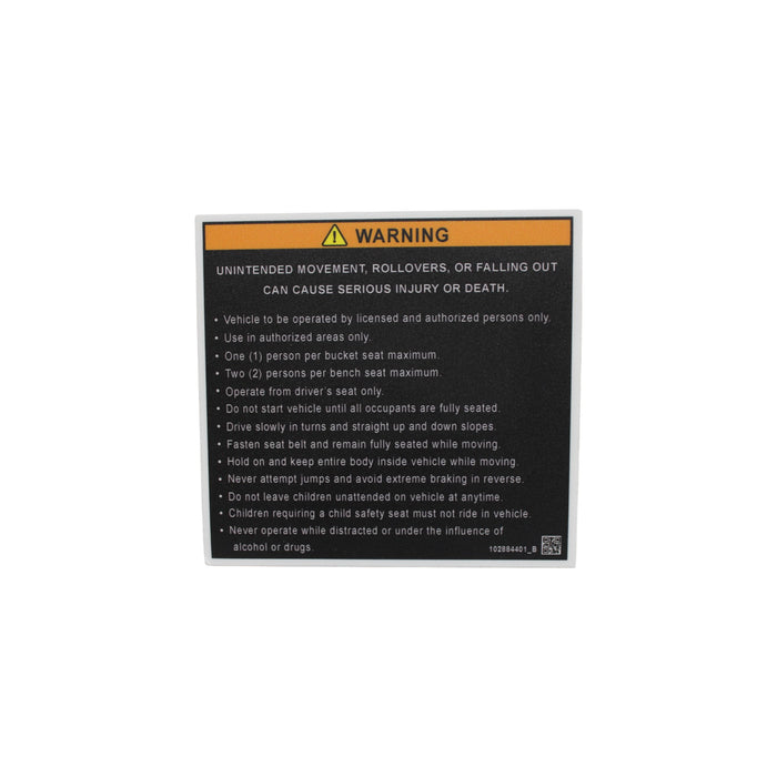 102884401 - DECAL,OPERATOR WARNING