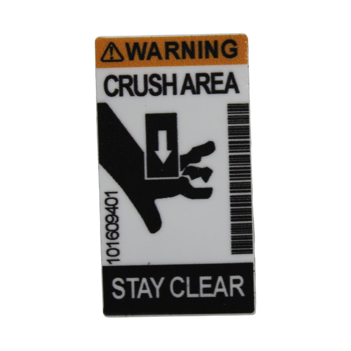 101609401 - DECAL, CRUSH AREA WARNING