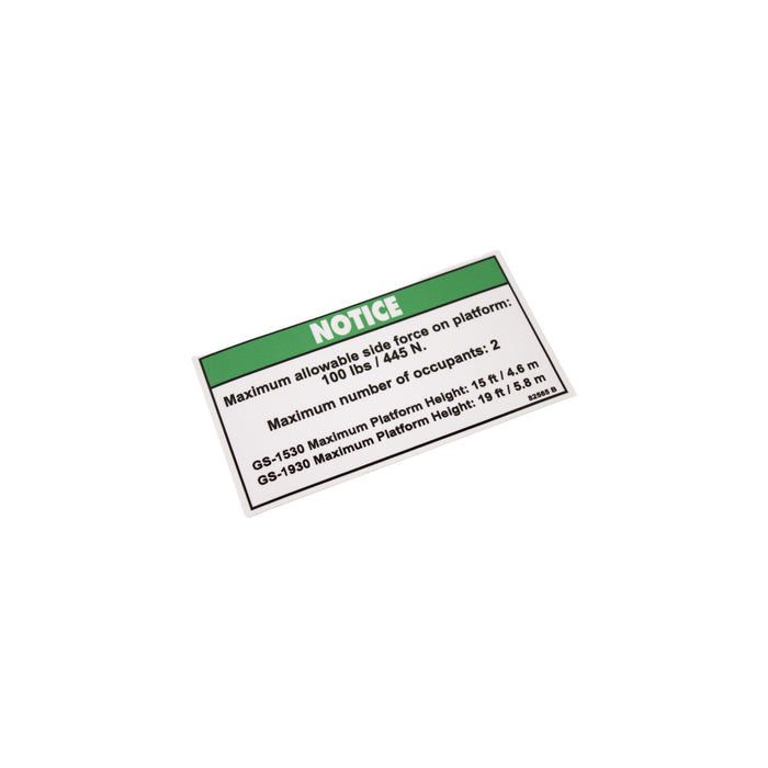 82565GT - DECAL, INSTRUCT-SIDE FRC ANSI