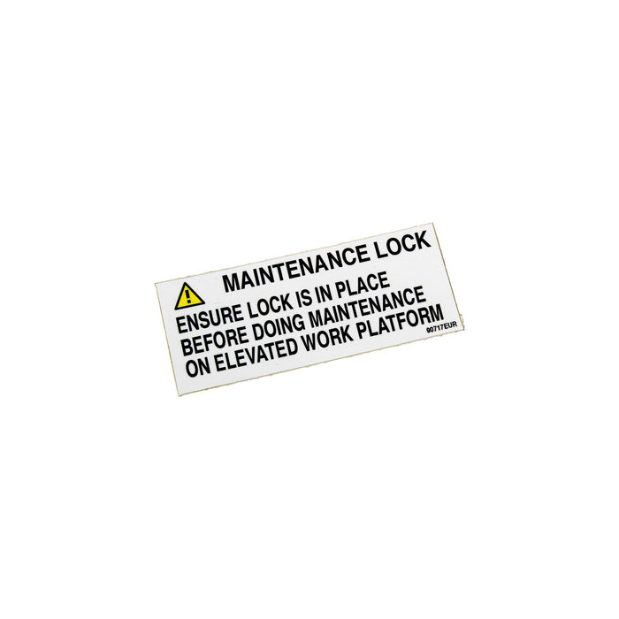 90717EUR - DECAL, MAINTENANCE LOCK (CE)