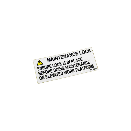 90717E - DECAL, MAINTENANCE LOCK (CE)
